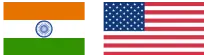 India and betsy ross usa flag